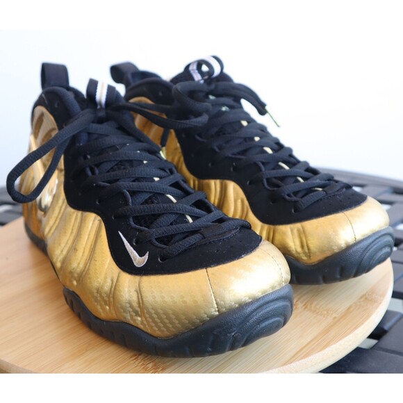 Nike Air Foamposite Pro 624041-701 Metallic Gold Black Men's Size 9.5 Sneakers - Picture 2 of 14
